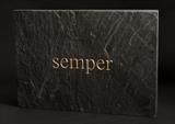 always / semper by John Joekes, Sculpture, Gold Leaf and Slate